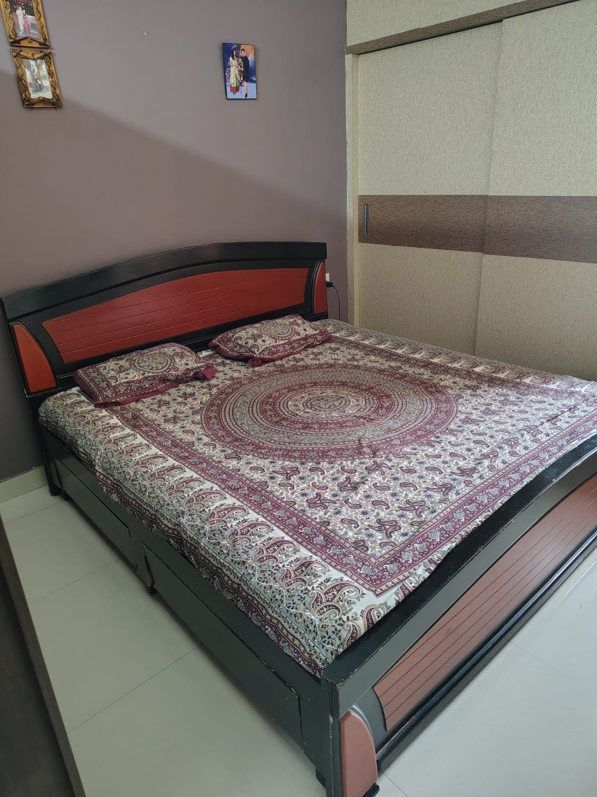 Premium Wood Bed and Matress on Urgent moving out sale for sale in Hyderabad, Telangana