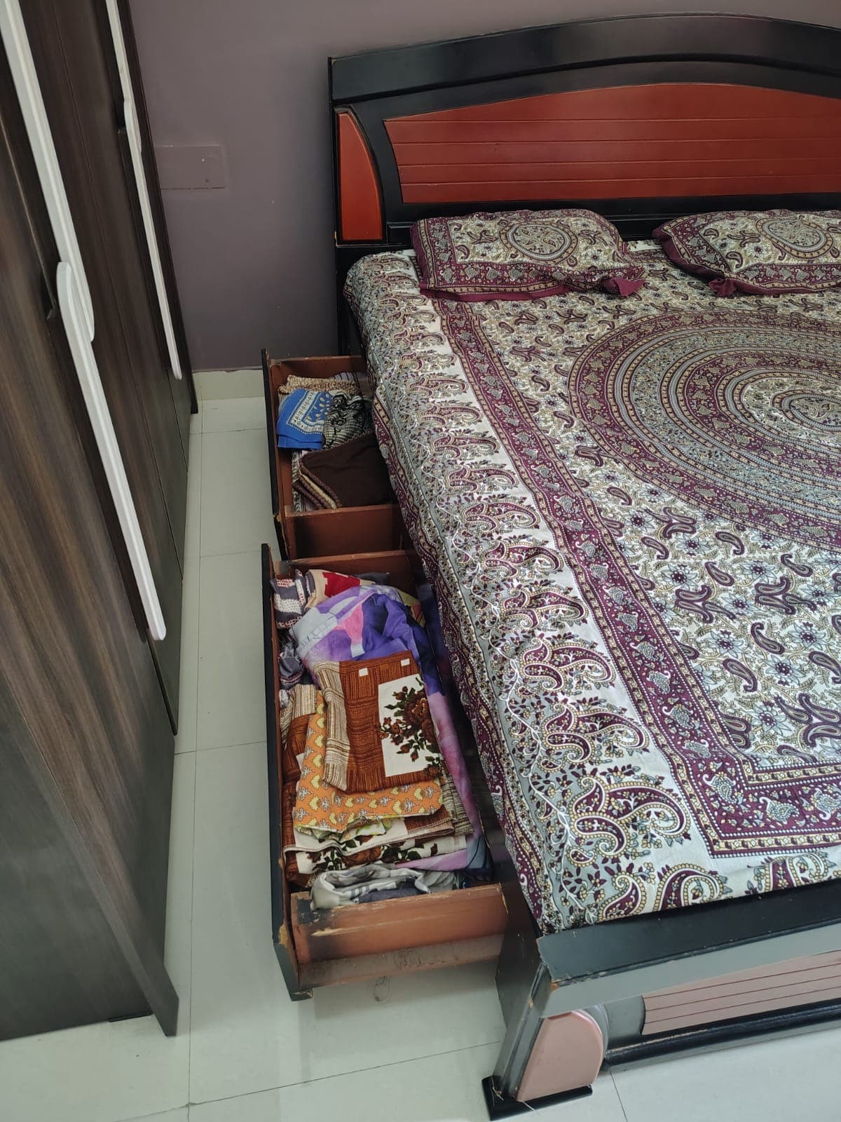 Premium Wood Bed and Matress on Urgent moving out sale - Thumbnail 2