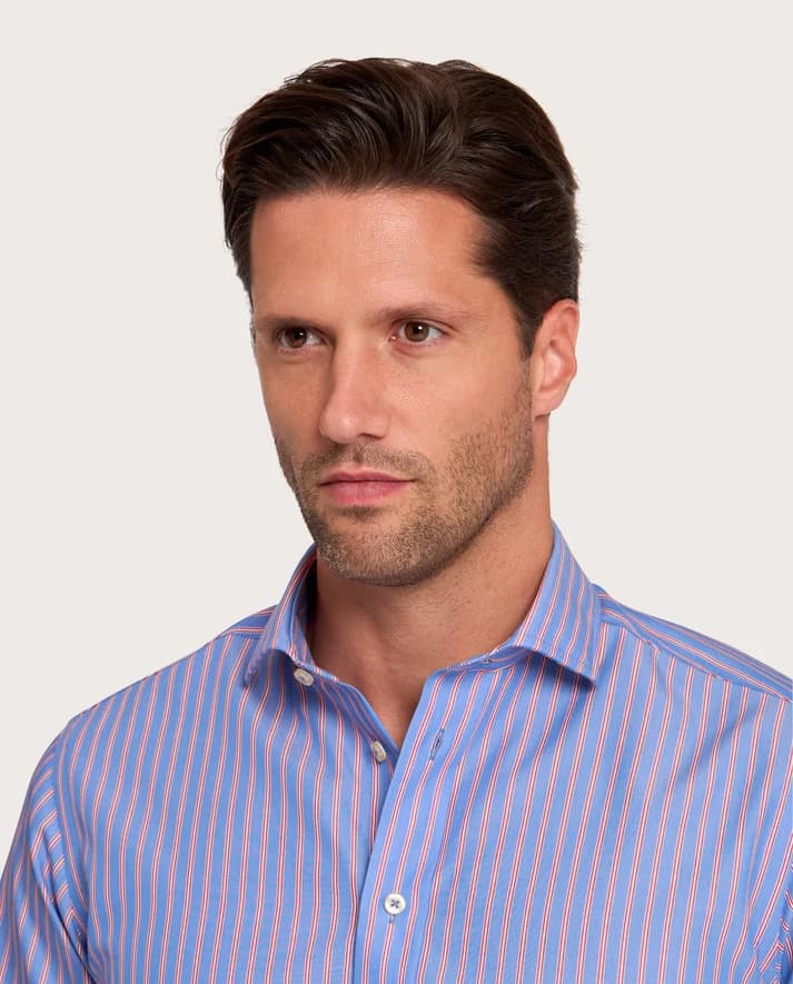 Camicissima Men’s Pink Non-Iron Permanent Slim Fit Cotton Shirt - Thumbnail 2