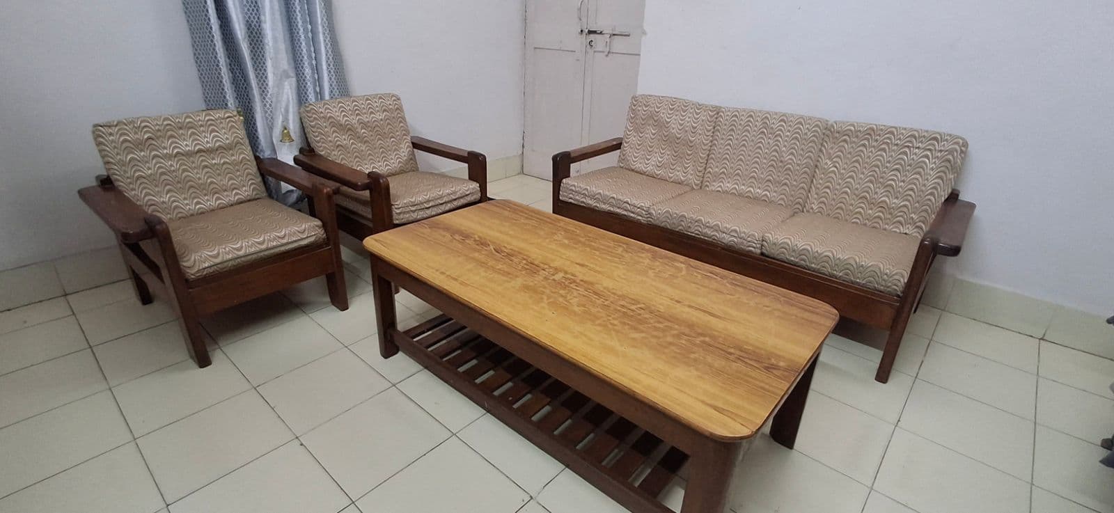 Teakwood sofa set -5 seater - Image 1